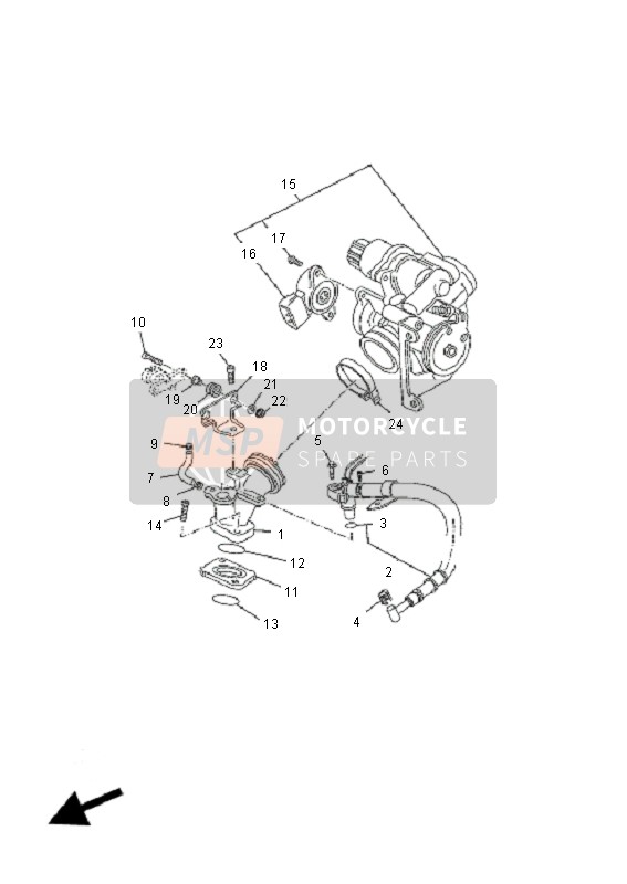 Yamaha VP125 X-CITY 2008 Assunzione 2 per un 2008 Yamaha VP125 X-CITY